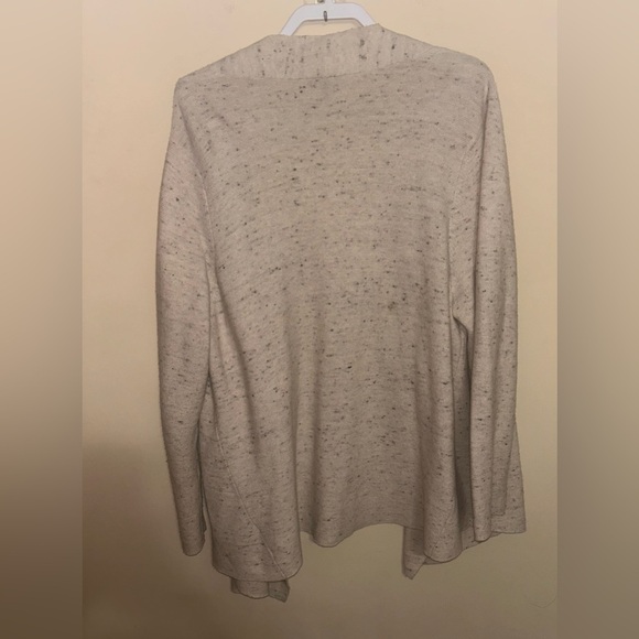 Eileen Fisher Organic Cotton/Wool Speckle Waterfall Cardigan  Size 2X - Picture 4 of 6